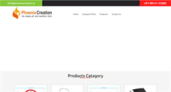 Desktop Screenshot of phoenixcreation.in